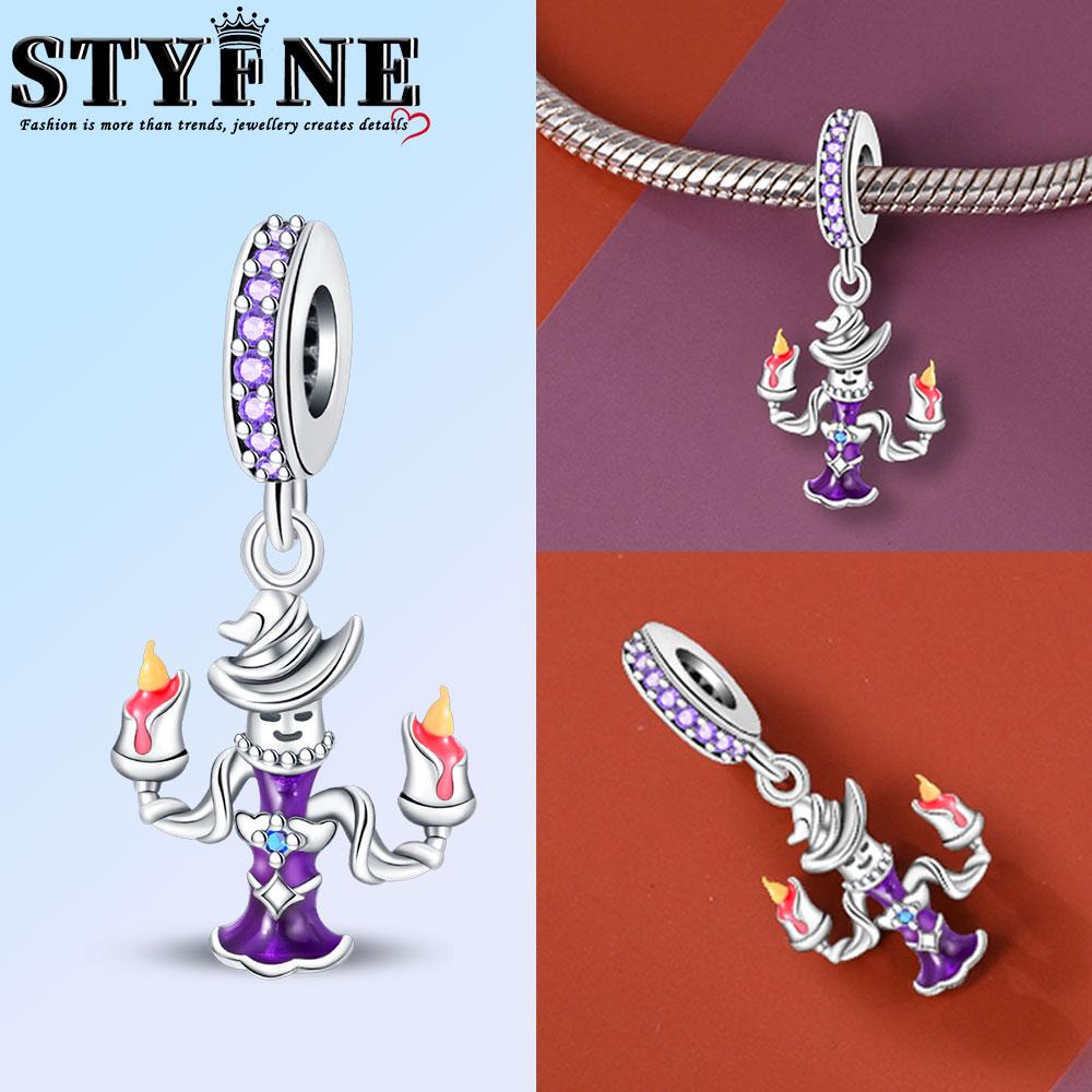 

Медь Хэллоуин Подвеска-шарм в виде шляпы с подсвечником Подходит для оригинального браслета для женщин Подарки на День святого Валентина