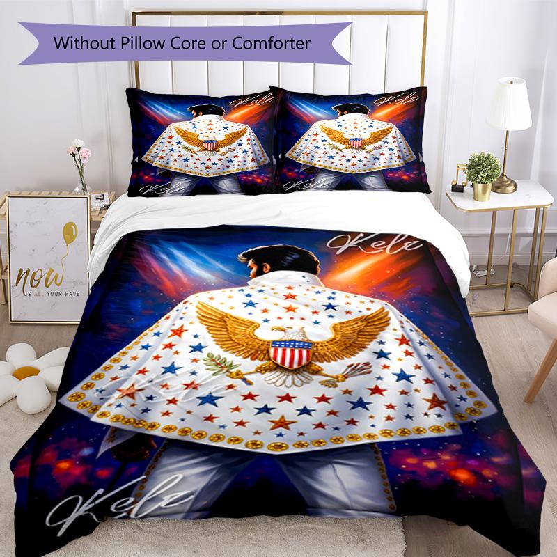 Elvis Presley Bedding Set Suitable For Playroom Machine Washable Perfect Gift For Friends Family