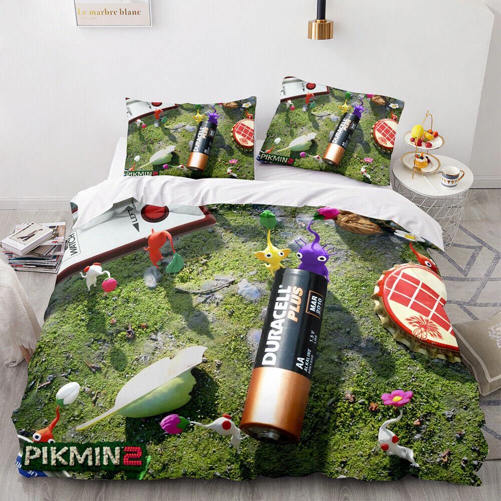 Game Pikmin Bedding Sets Hocotate Olimar Comforter Quilt Bed Cover Duvet Cover Pillow Case 2-3 Pieces Sets Kids Adult Size