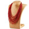 African Acrylic Beads Jewelry  Bohemia Necklaces Women Fashion Statement Multilayer Necklace