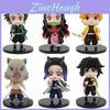 Charming Demon Slayer Tanjiro Nezuko Pvc Figurine Bundle 6-piece 8.5cm Anime Decor