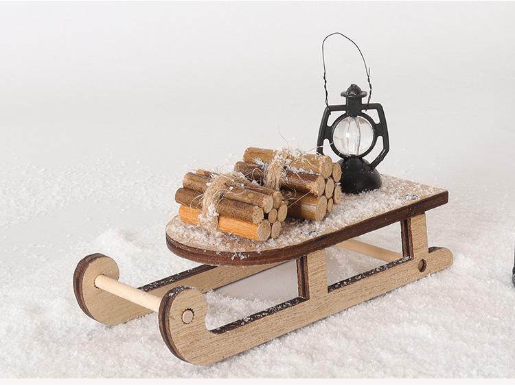 Miniature Christmas Sleigh Stove Model: Outdoor Hanging & Halloween Scene Props for OB11