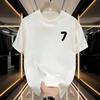 Cross-Border Exclusive Supply Of Good Goods 100% Cotton Trendy Versatile Men'S Crew Neck T-Shirt Trendy Brand Printed Short-Sleeved T-Shirt