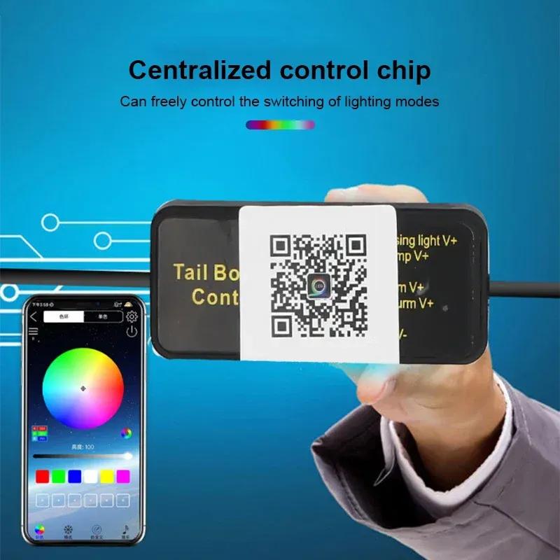 1PCS RGB Led Whip Light Led Car Led Light RGB Waterproof Bendable Remote APP Music Control LED Flagpole Lamp for SUV ATV UTV RZR