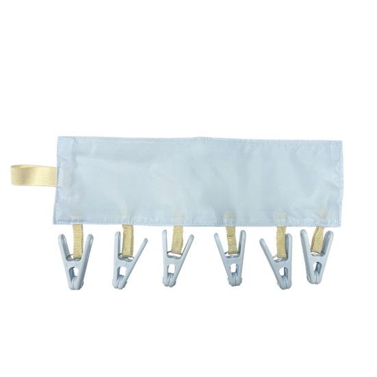 Travel Hanger with 6 Clips Strong Load-bearing Fastener Tape Design