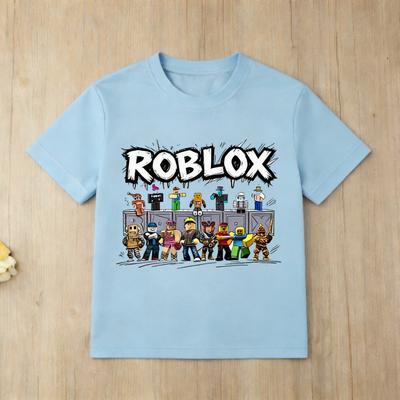 New Roblox Character Kids T-Shirt Boys Girls Short Sleeve Cotton Top Casual Game Fans Tee for Summer Daily Outfit Birthday Gift