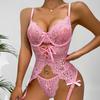 European and American large-size erotic underwear lace sexy bra thong uniform set pajamas