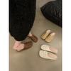 Flat bottom one pedal bag head half slippers fairy shoes wear 2025 new spring and summer French Korean version lazy shoes
