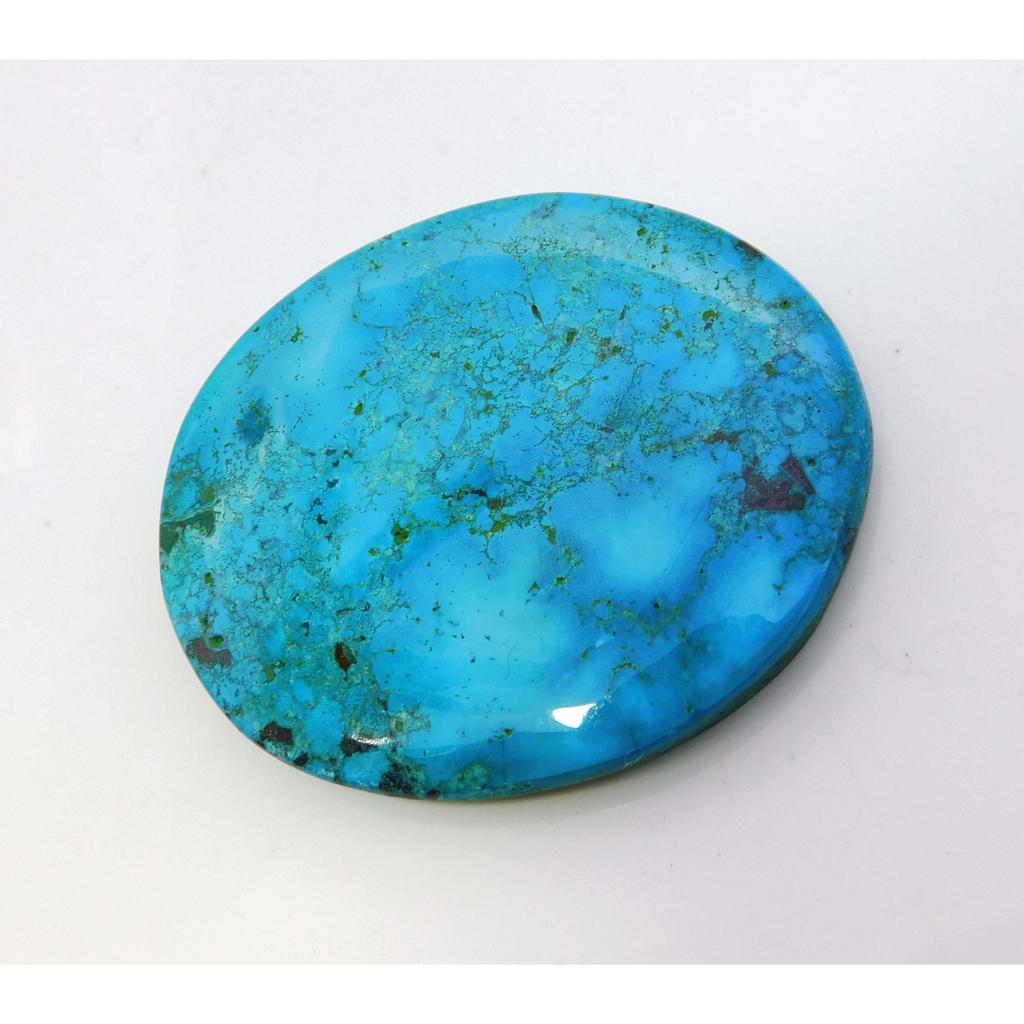 Natural Blue Turquoise Oval Cabochon 74.05 Ct CERTIFIED Loose Gemstone For Gift