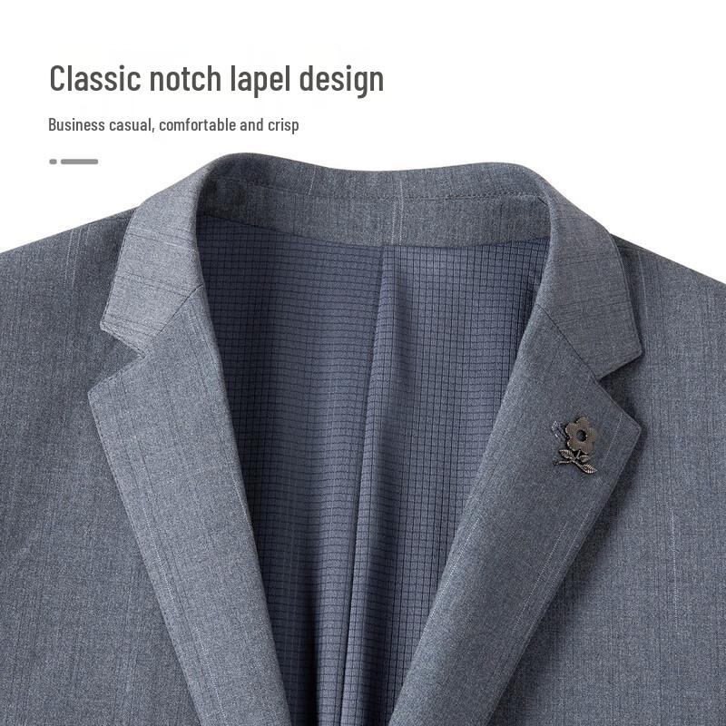 MONTAGUT Men's Business Casual Dark Pattern Suit Jacket