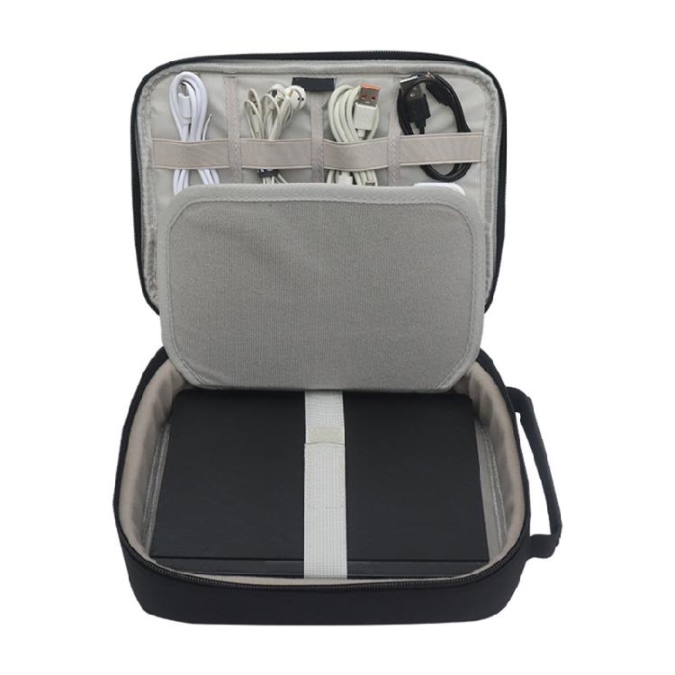 Oxford Fabric Laptop Bag For Pocket 4 Elasticized Accessory Pockets Impact Resistant Layer Travel Friendly Case