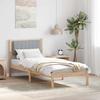 Bed Frame with Padded Headboard Light Grey 75 x 190 cm