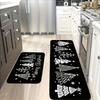 1 Pièce Tapis de Cuisine Anti-Fatigue, Imprimé Arbre de Noël Imperméable Antidérapant Épais Rembourré Tapis de Cuisine Confort Robuste Tapis de Station Debout pour Cuisine