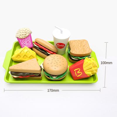 Hračky Set Hrací domeček Kuchyňka Sendvič Hranolky Burger Dětská hračka Rychlé občerstvení