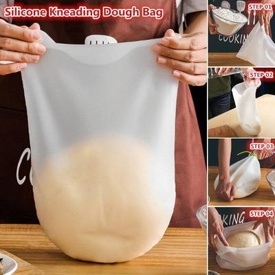 Sac de pétrissage en silicone de 1,5 kg, pour farine, pétrissage, polyvalent, pour pain, pâtisserie, pizza, ustensiles de cuisine