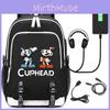 Trendy Cuphead Backpack With Usb Charging Port For School And Everyday Use