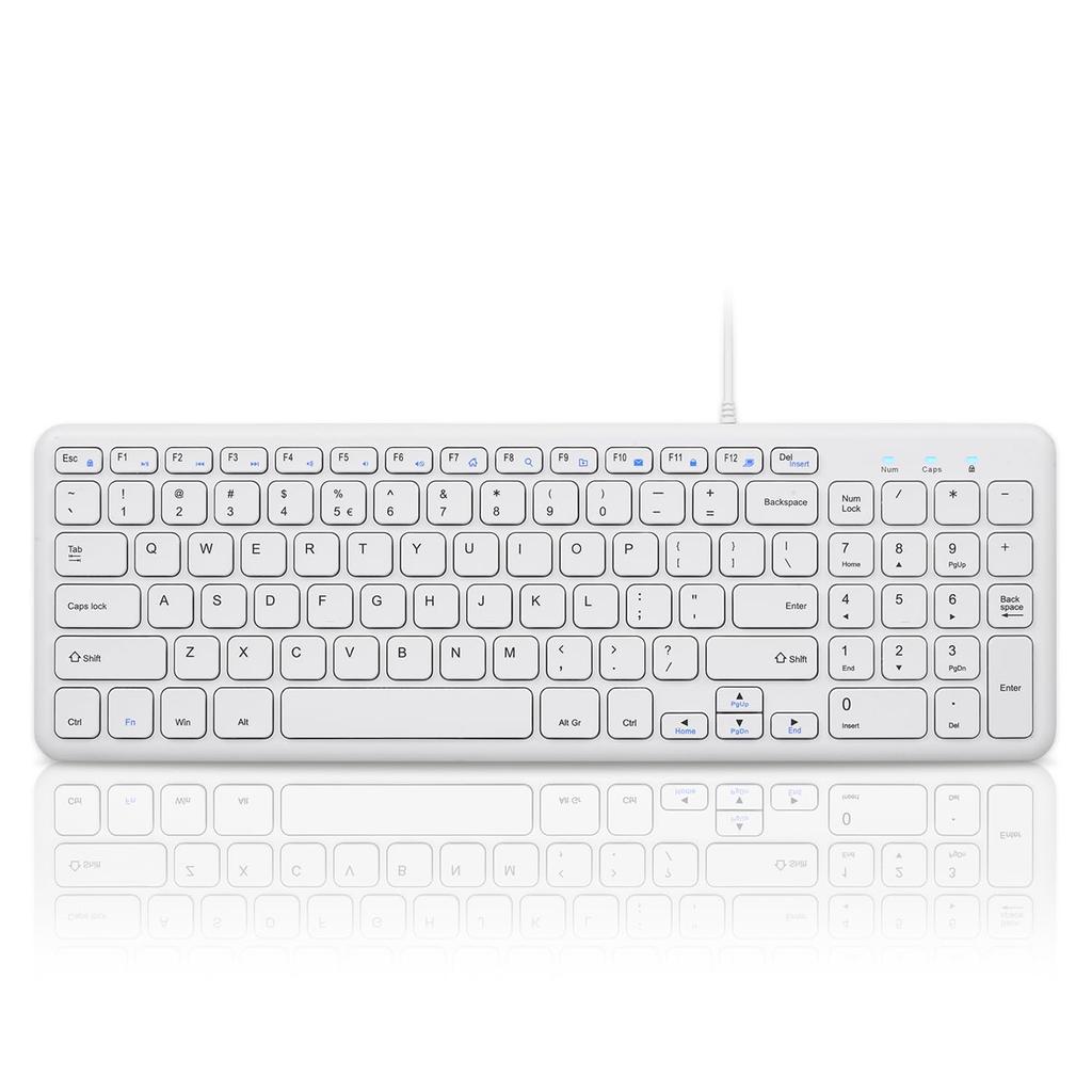 Perixx Wired Scissor Quiet Multimedia English Keyboard PERIBOARD-213US Keyboard, Compact, Keys, Typing, Keys,