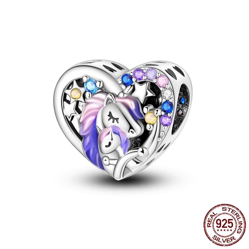 925 Silver Moments Keychain Charm Fit Original Silver Beade Ladies Gift