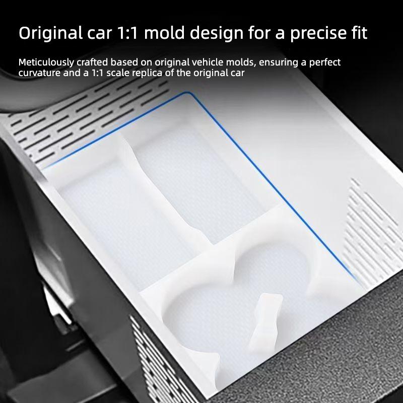For BYD Denza N9 & N8L Car Central Control Refrigerator Beverage Fixing Grid Fit Silicone Pad Anti Slip Cup Holder Upgrade Parts