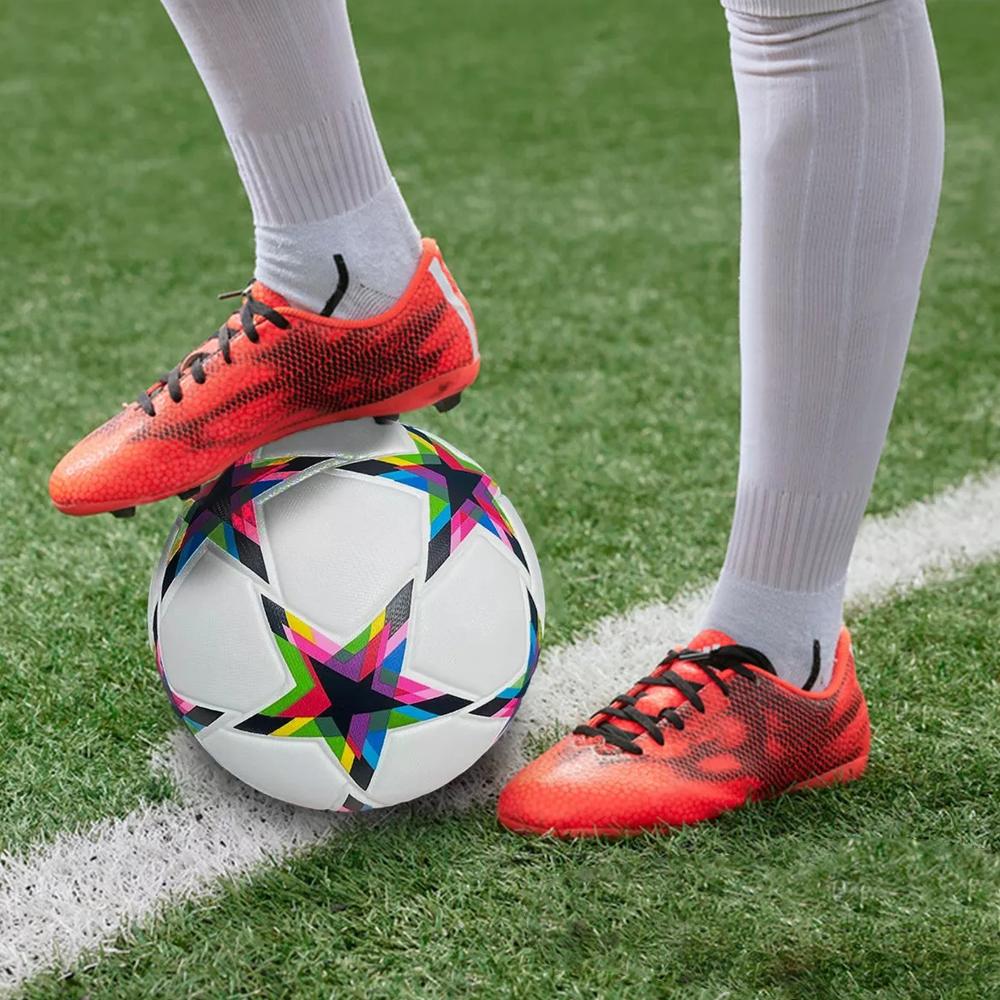 Futbalová lopta veľkosti 5 Tréningové zápasy Futbalová lopta z mäkkej PU kože s nafukovacou pumpou &
