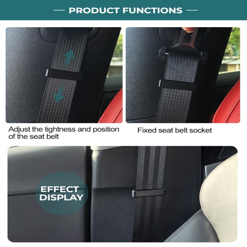 

Universal Seat Belt Adjuster Clip Car Safety Belt Stopper Buckle Clamp Limiter Seat Belt Anti-Skid Fixing Limiter Car Accessory 2Set