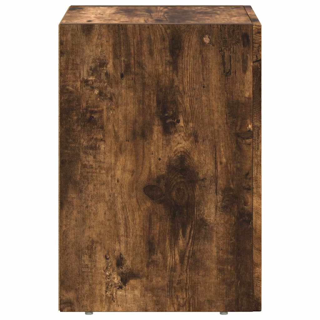 Nightstand Smoked Oak 29.5 X 33.5 X 50 Cm Engineered Wood