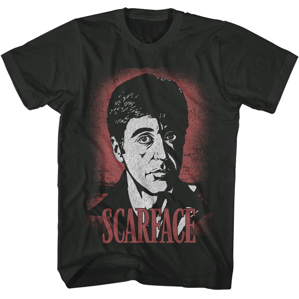 Scarface Movie Tony Montana Bust Photo Drawing Al Pacino Men T Shirt S