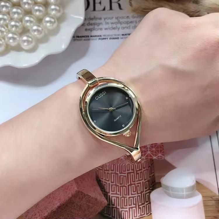 Bangle Watch Women Quartz Wristwatch Minimalist Dial Brand New Design Clock Fashion Diamond Rhinestone Bracelet Band Retro Reloj
