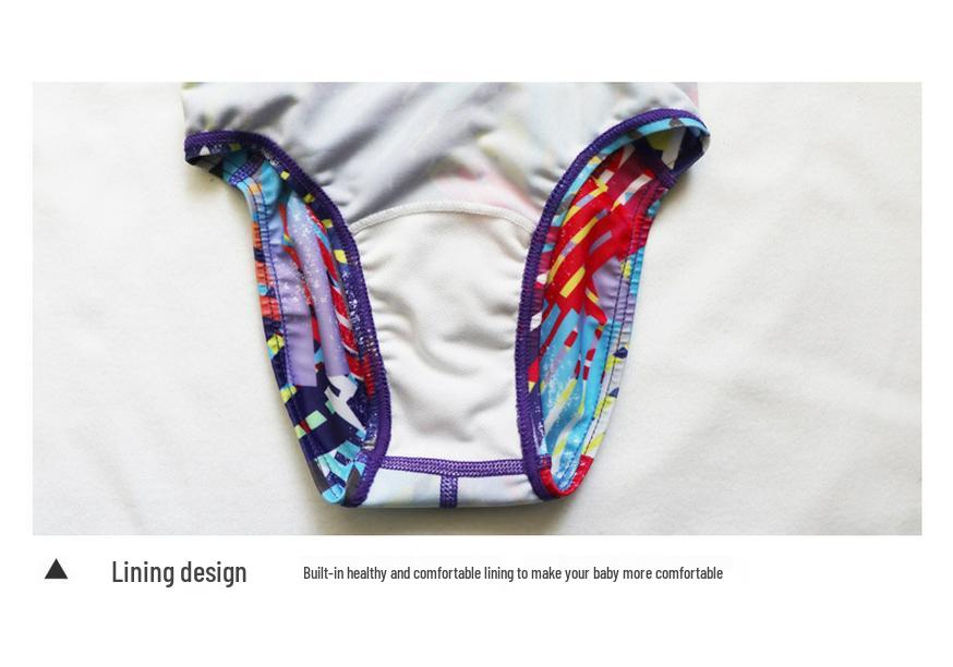 Girls' Cute Princess One-Piece Swimsuit for Professional Training