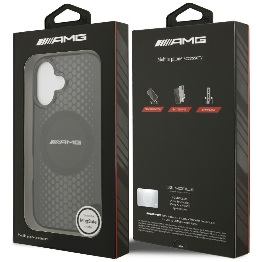 AMG Double Layer Transparent Graphics MagSafe Case for iPhone 17 Black