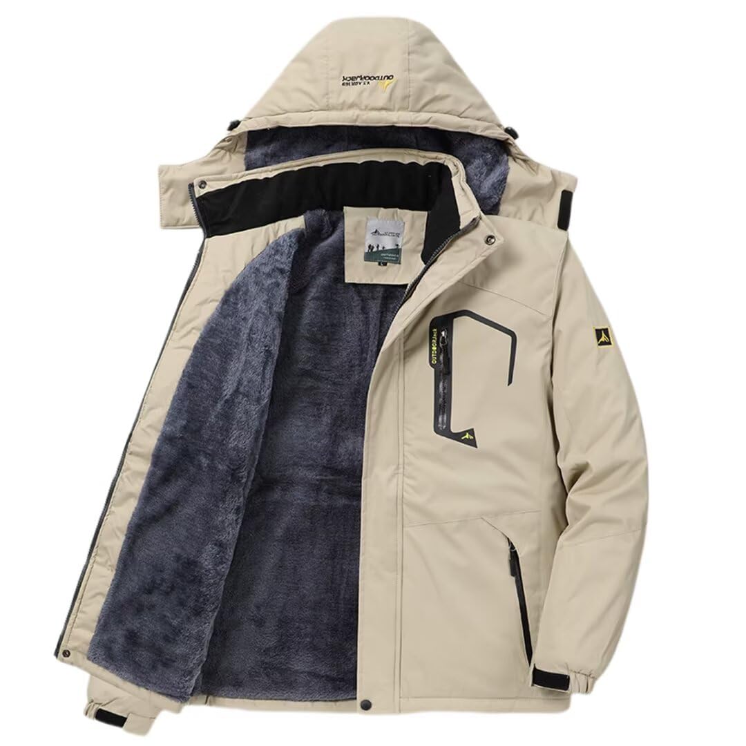 

Yucahype Multifunctional Outdoor Sizes Hiking for and Winter Men s Jacket, L-6XL, Fleece-Lined, Windbreaker, Coat, Windproof, Waterproof, Hooded,