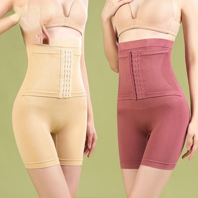 1 Pc Seamless Body Shaping Shirt High Waist Boxing Waist Coach Women's Tight Chest Pants Plus Size Body Shaping Pants