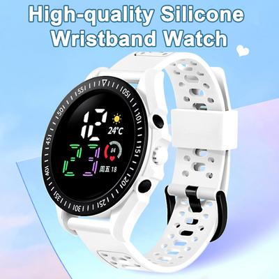Kids LED Digital Sports Watch Waterproof Comfortable Silicone Band Calendar Week Display Boys Girls Fashion Electronic Clock
