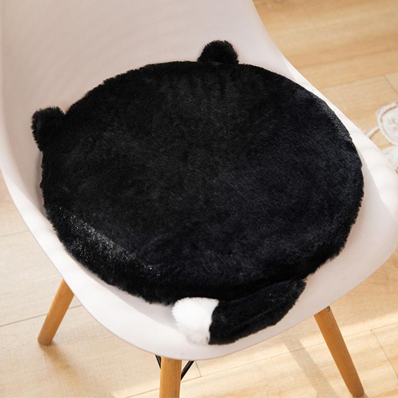 Cartoon Memory Cotton Round Seat Mat for Bay Window Balcony Tatami Floor Dorm Office Bench Cushion чёрный