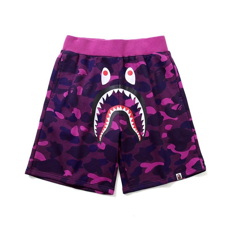 Pantaloncini Casual Bape Shark Camo da Uomo Estivi da Spiaggia Board Shorts a 5 Tasche Pantaloncini da Campo Streetwear