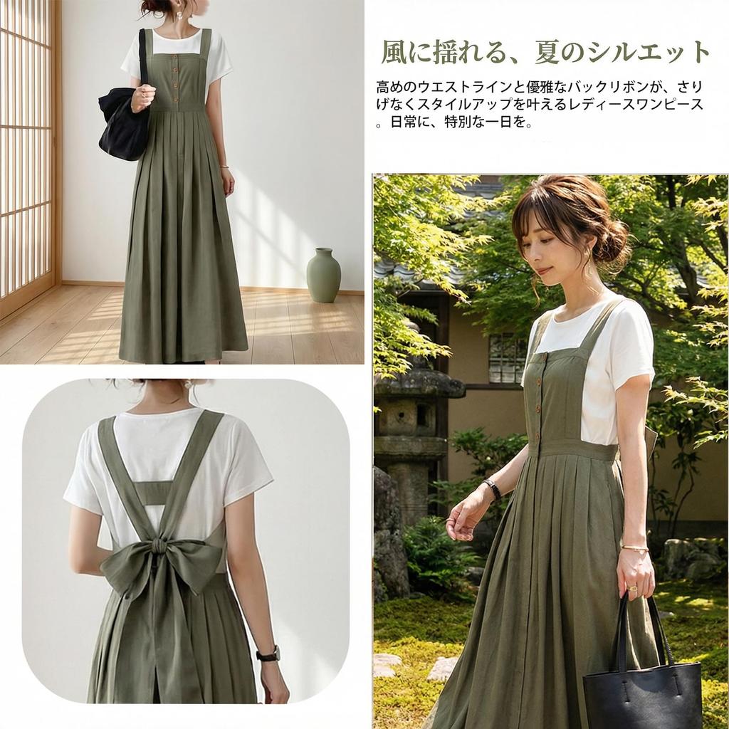 Camisole Long Pleated Dress with Plus Solid Resort Everyday Autumn [MzcoYmm] Women's Dress, A-line Ribbon, Sizes, Color, Formal, Wear, Elegant,