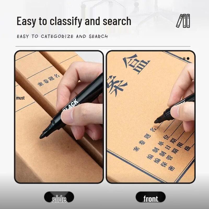Tuojin 30mm Thick Kraft Paper Financial File Boxes (10-Pack)