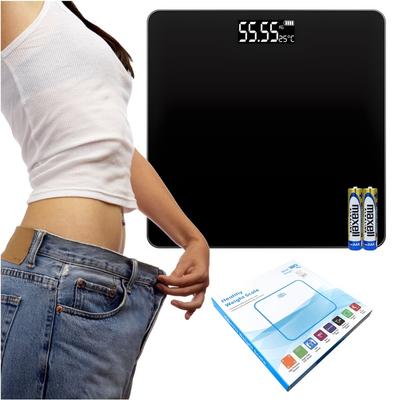 Waga Łazienkowa Elektroniczna Szklana Led Slim Precyzyjna 180 Kg + Baterie