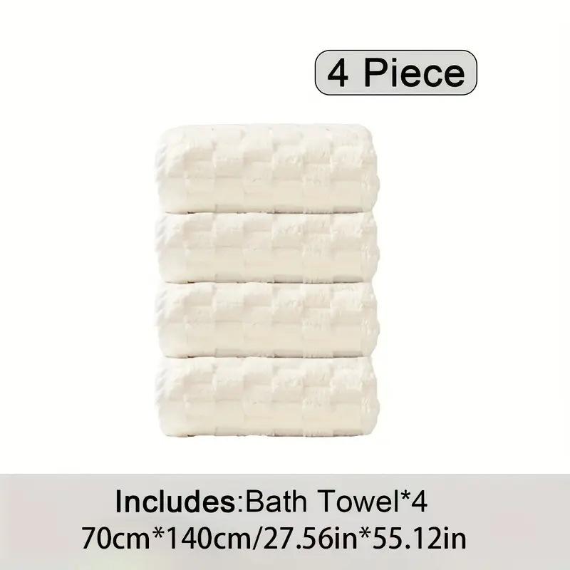Cloud grid home coral fleece towel, bath towel, beach towel 35*75cm бежевый
