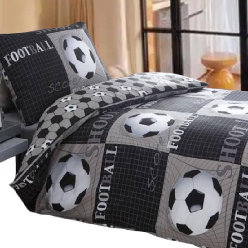 Ensemble de housse de couette imprimée Football avec impression numérique pour la décoration de la chambre d'adolescent
