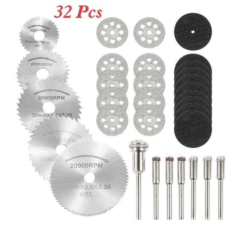 Diamond Cutting Discs Metal Saw Blade Set HSS Mini Circular Saw Blade For Rotary Tools Resin Cut-Off Wheels Diamond