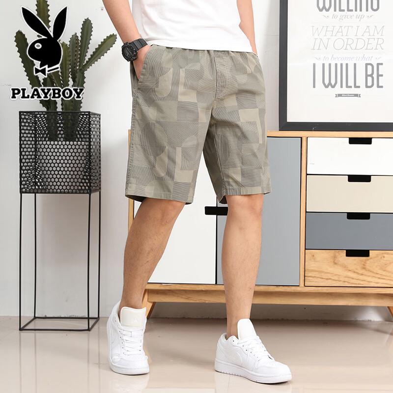 PLAYBOY Men s Summer Loose Casual Shorts L