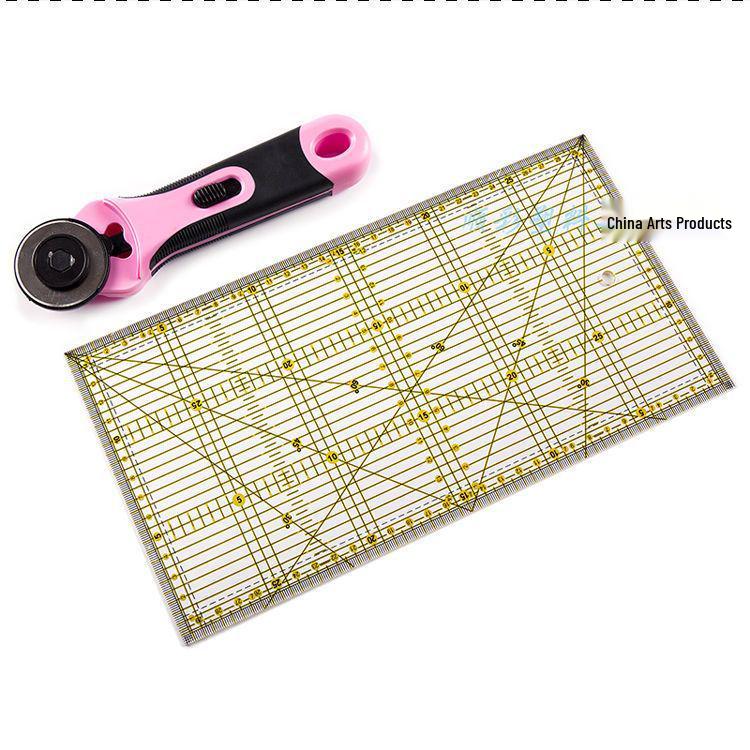 Multifunctional Quilting Square Ruler 15x30cm for DIY Sewing & Seam Allowance