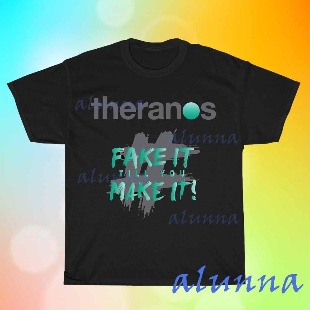 

New Theranos Men s Black T-shirt 1 Funny Size S to 5XL 2XL