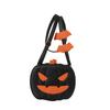 Funny Halloween Pumpkin Bag PU Leather Square Crossbody Bag Novelty Pumpkin Shoulder Bag  Halloween