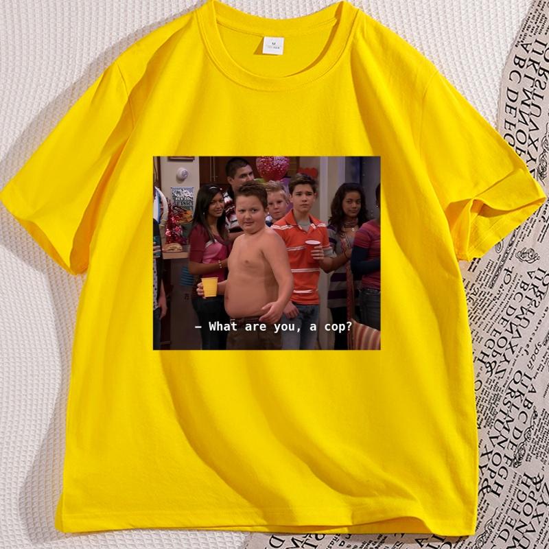 Gibby What Are You A Cop TShirt Casual Cotton Short Sleeve Round Neck Tshirt Streetwear Comfortable Loose Round Neck Tees
