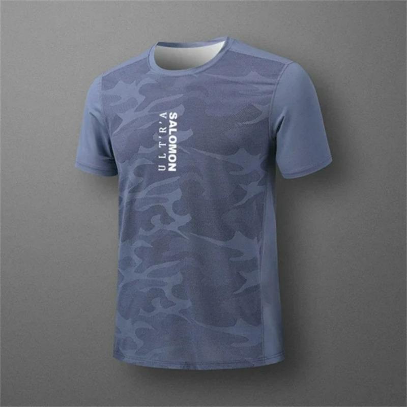 Herren 3D-Druck T-Shirt Outdoor Fitness Atmungsaktiv Schnelltrocknend Sport Kurzarm Rundhals Pullover Lässiges Oberteil