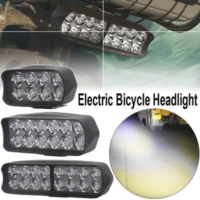 8/12/16 LED Lamps Auxiliary Headlamp Motorcycle External Spotlight Electric Bicycle Headlight