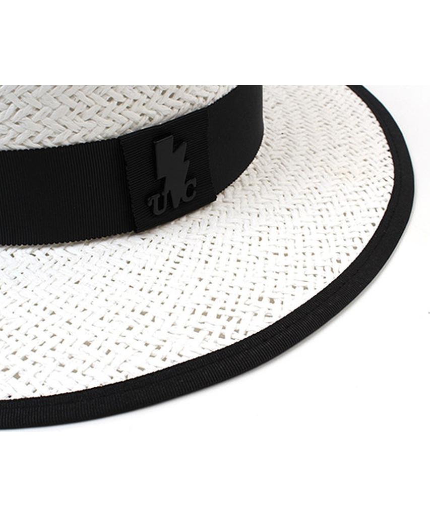 Taping White Long Panama Hat