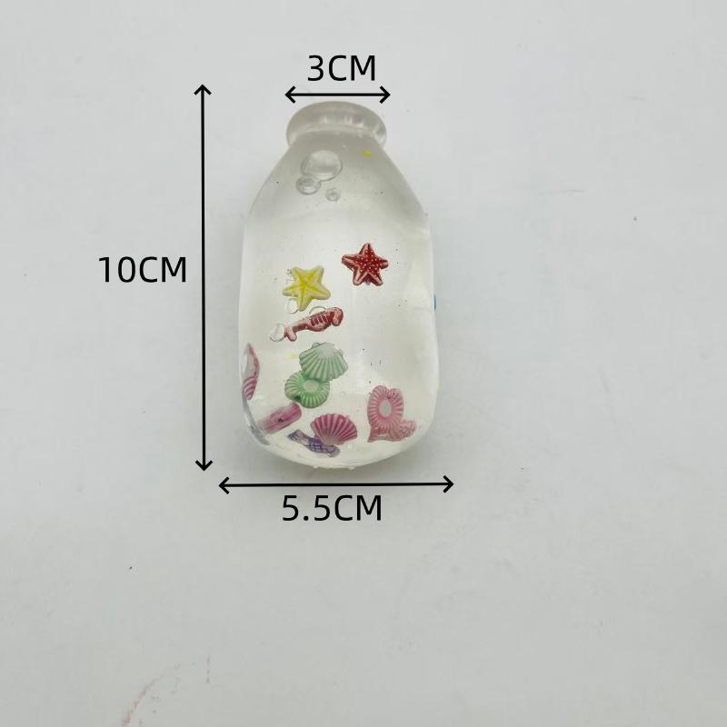 Stress Relief Fruit Bottle Squeeze Toy Transparent Durable Fidget Toy Funny Portable Gift For Long Car Road Trip Use